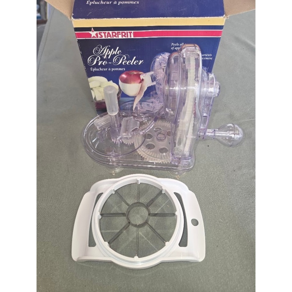 Starfrit Apple Pro-Peeler and Corer Slicer Clear Kitchen Tool with Box